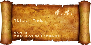 Atlasz Andos névjegykártya